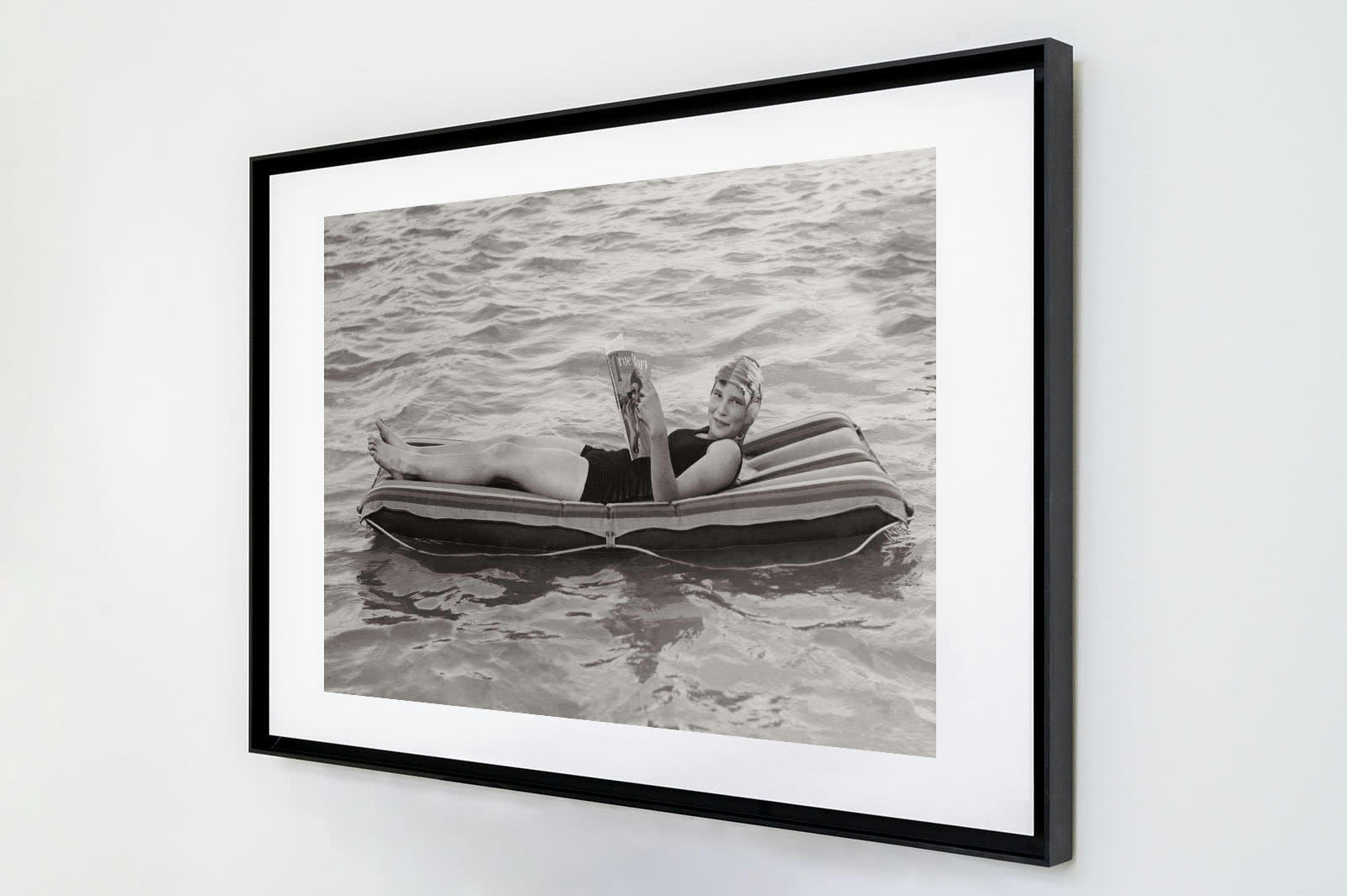 MER - Photo ancienne noir et blanc mer n°79 cadre noir 30x45cm
