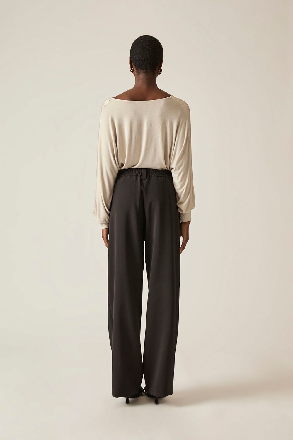James Lakeland Button Black Trousers