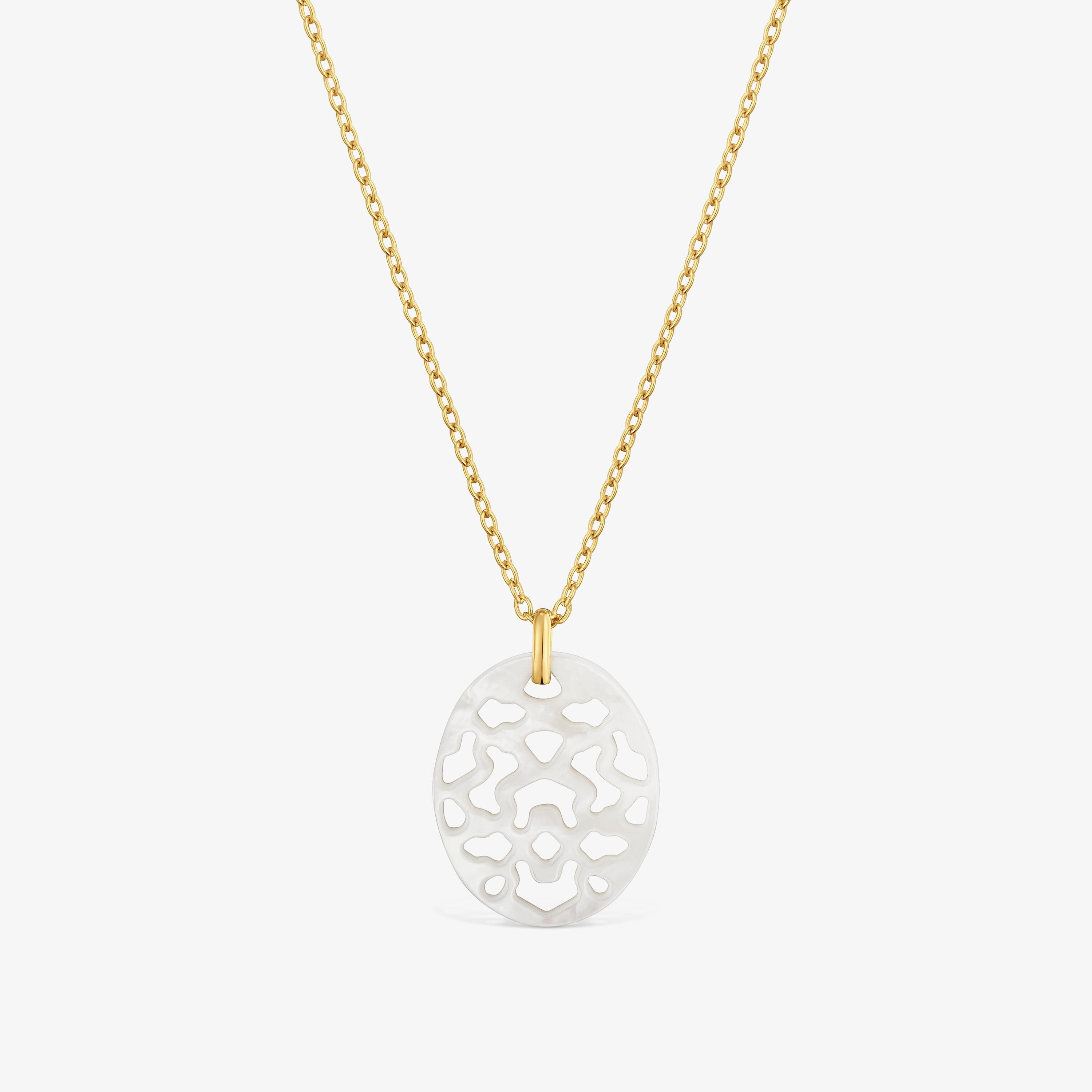 Collar de oro 9 kt y nácar Kaos Nacar