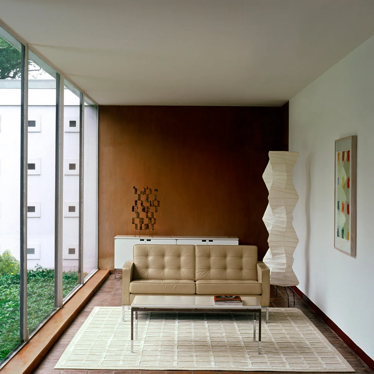 Knoll - Florence Couchtisch, 120 x 120 cm, Kristallglas