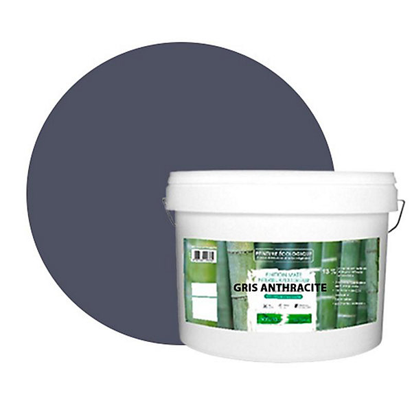 Gris Anthracite Peinture interieur exterieur aspect mat Natura - Gris Anthracite - 10L