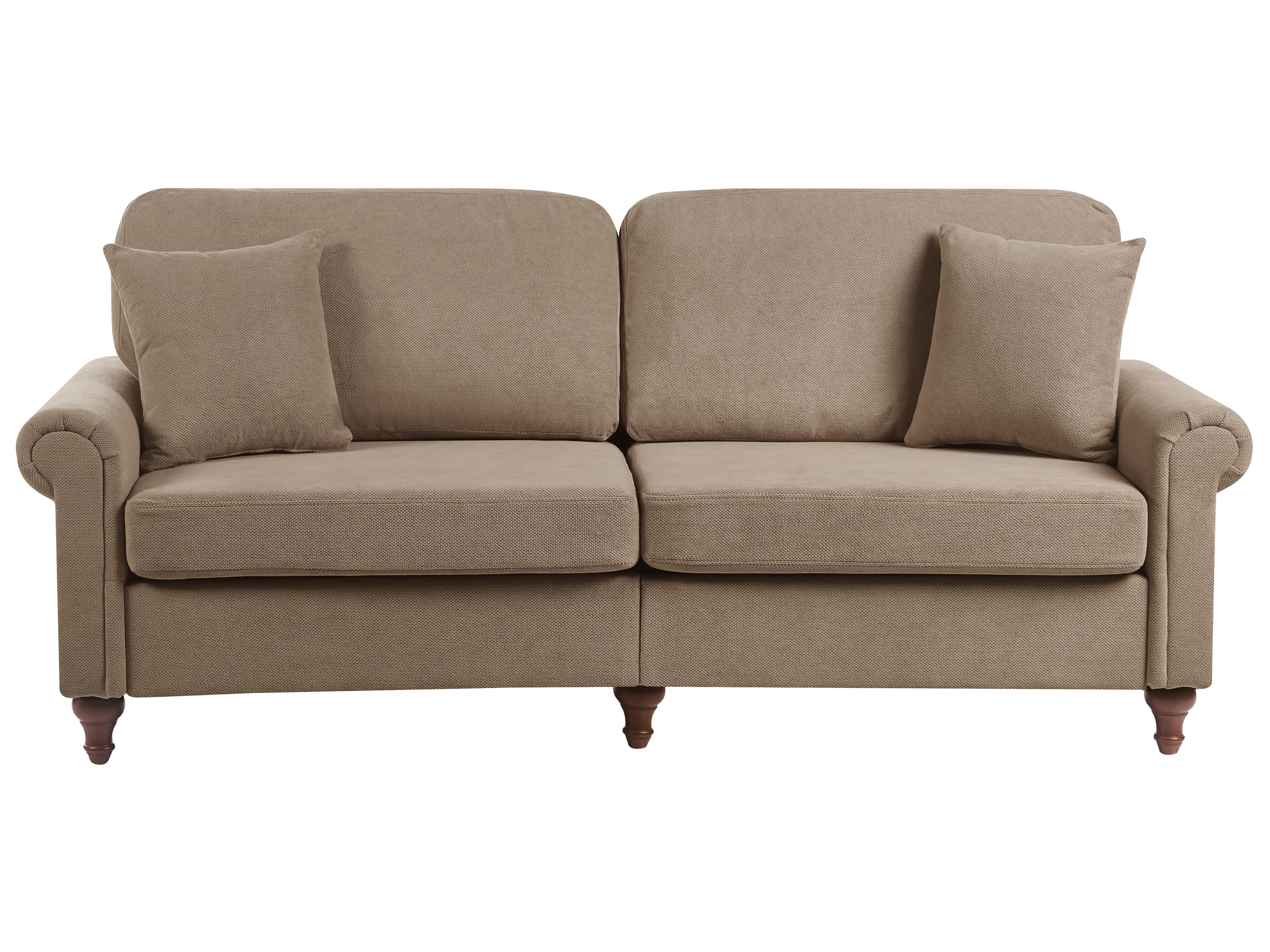 Sofa 2 Seater GINNERUP Fabric Brown