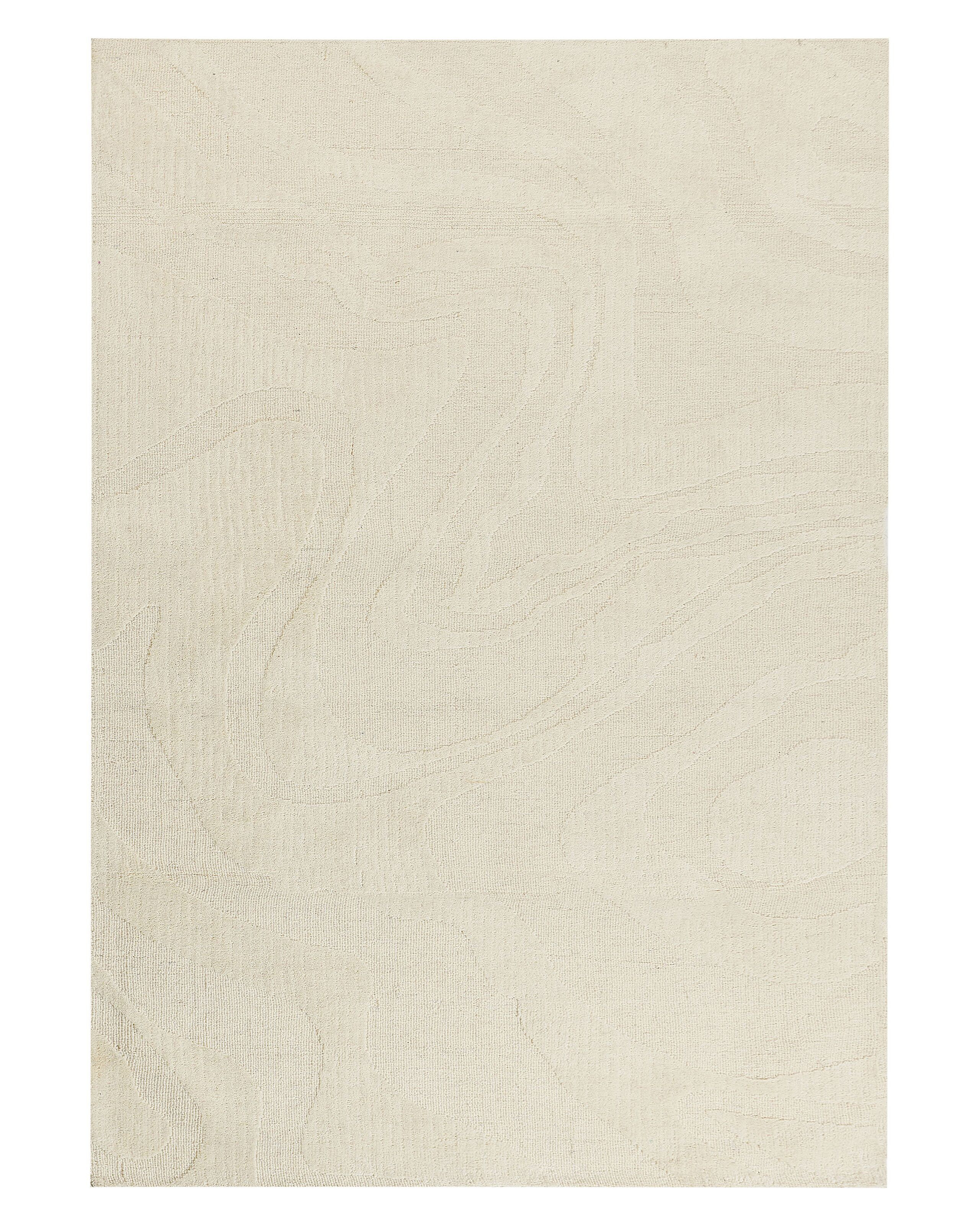 Dywan wełniany abstrakcyjny wzór 160 x 230 cm beż