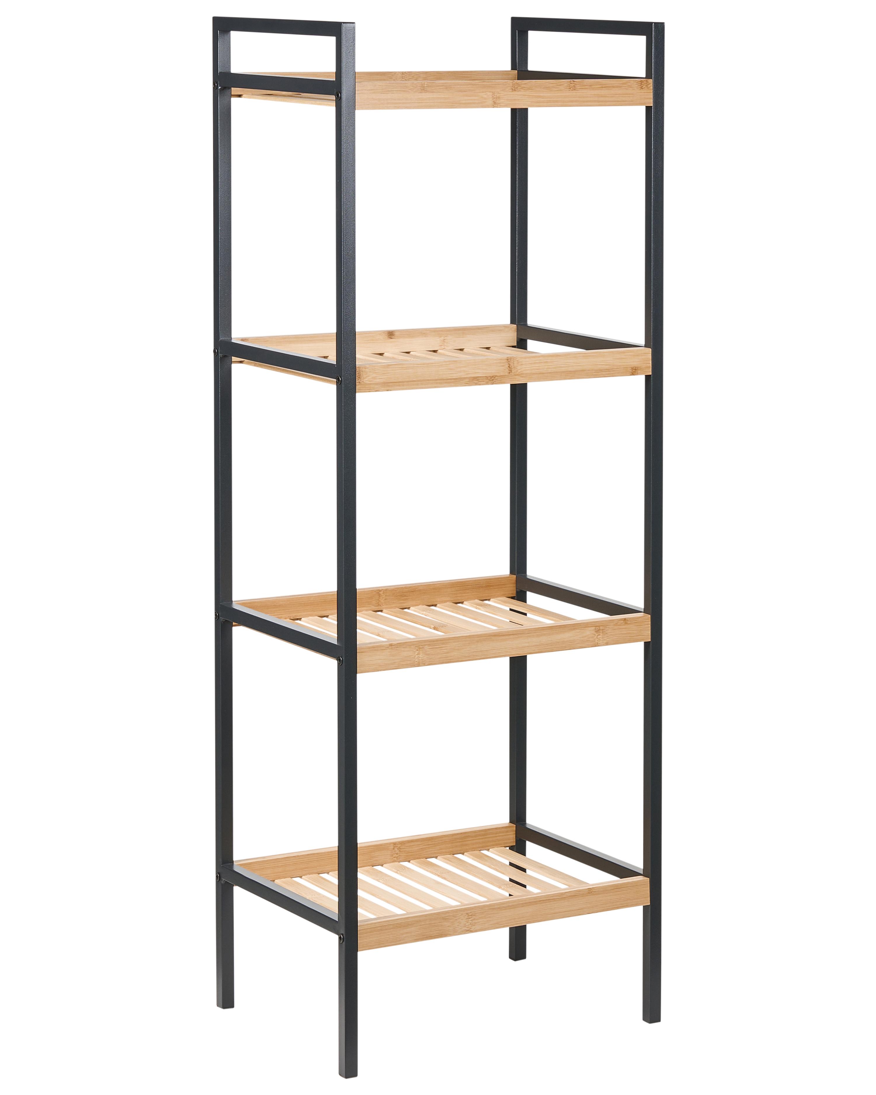 3 Tier Shelving Unit TAJZARA Bamboo Light Brown