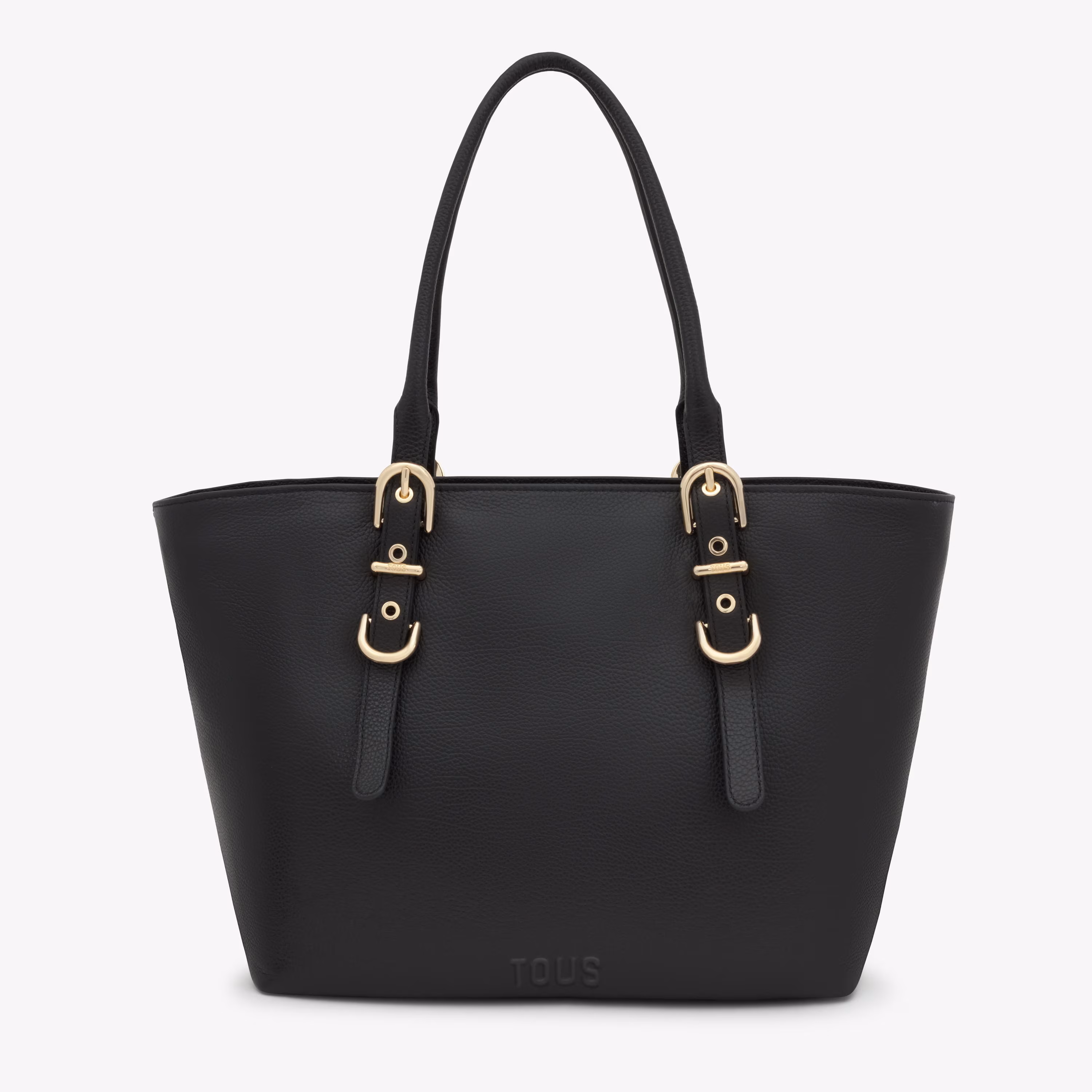 Capazo grande de piel negra TOUS Buckles