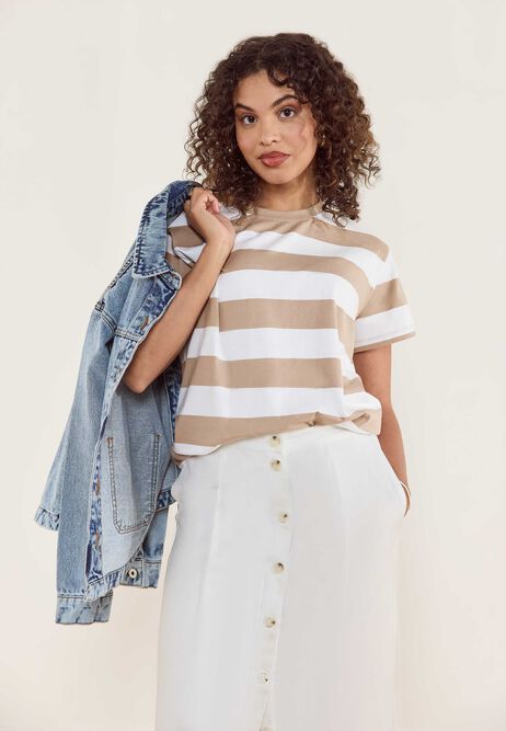 Womens White Linen Blend Midi Skirt