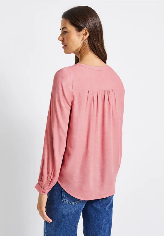 Split Neck Melange Tunika