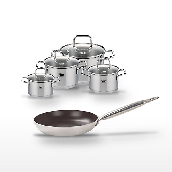 Lot Poêle 28 cm Elo Bistro Line &4 Faitouts en inox Elo Citrin