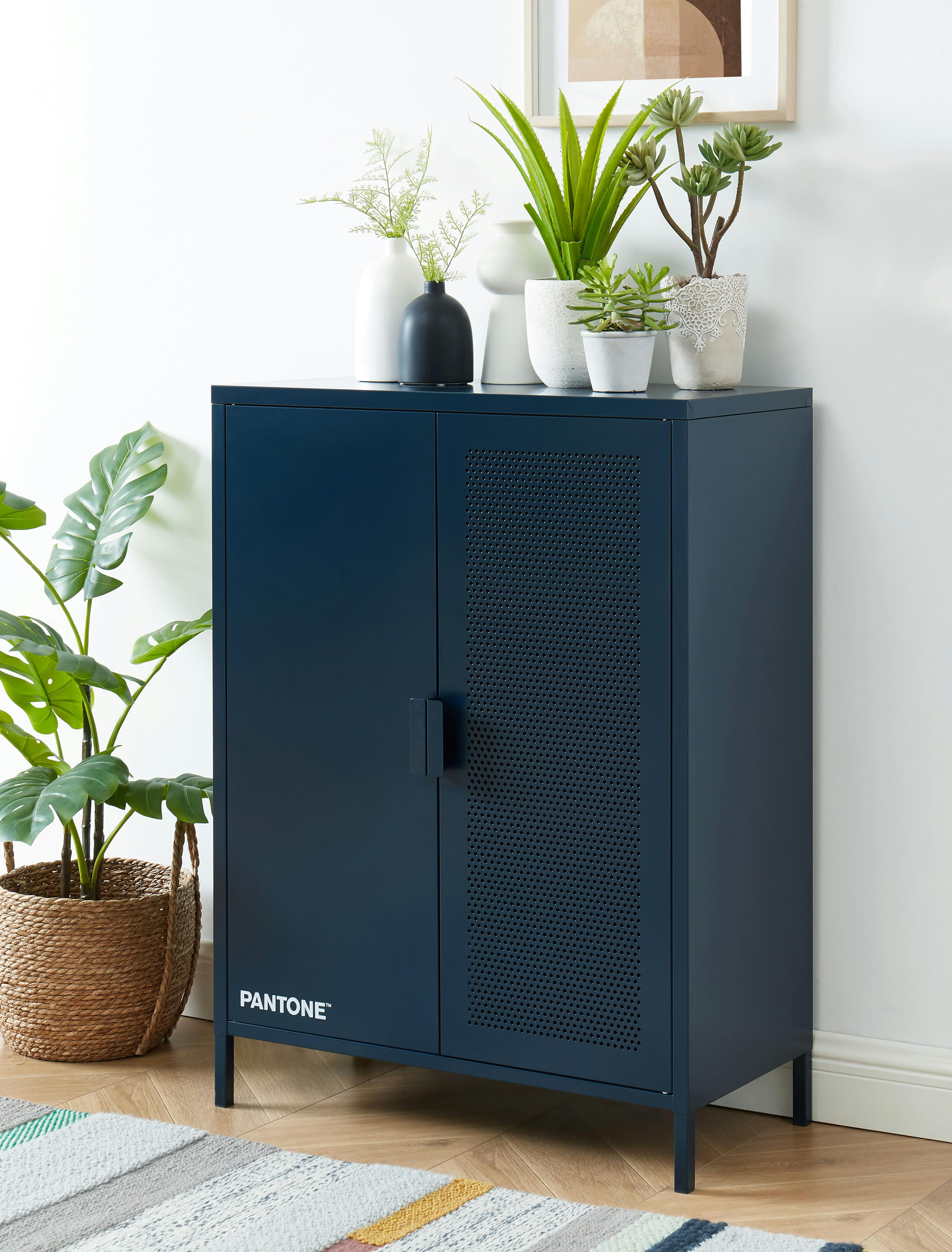 PANTONE - Buffet  métal bleu nuit h100cm