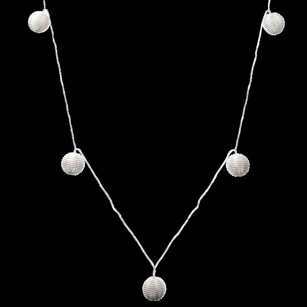 CANVAS Indoor/Outdoor Warm White LED Solar Rattan Ball String Lights, 5.4-m