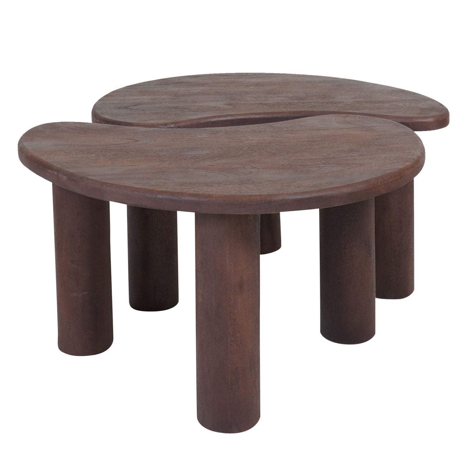 Home67 - Salontafel Lina - Espresso Mangohout - Set van 2