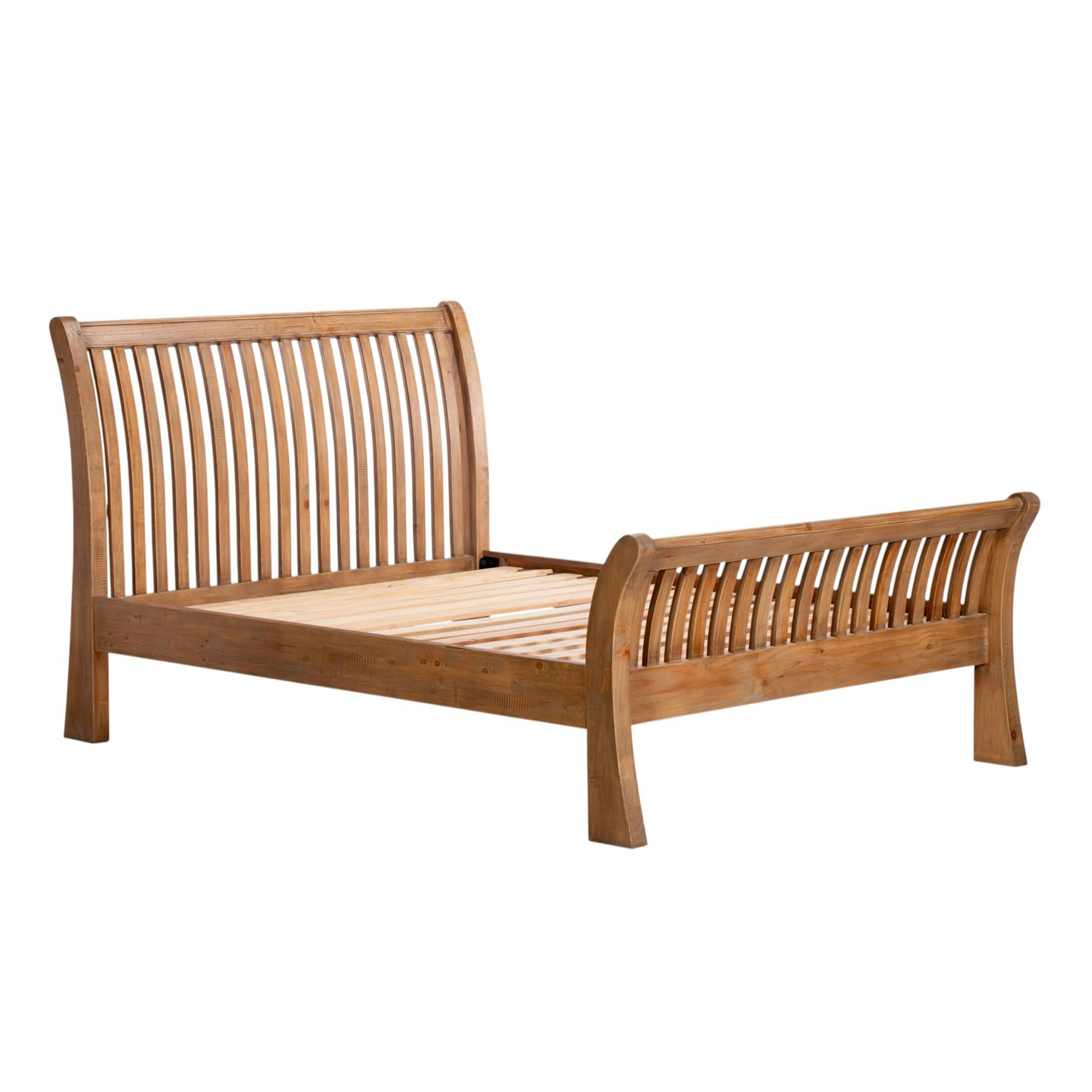 Lit 2 personnes bois recyclé 180 cm BELFAST
