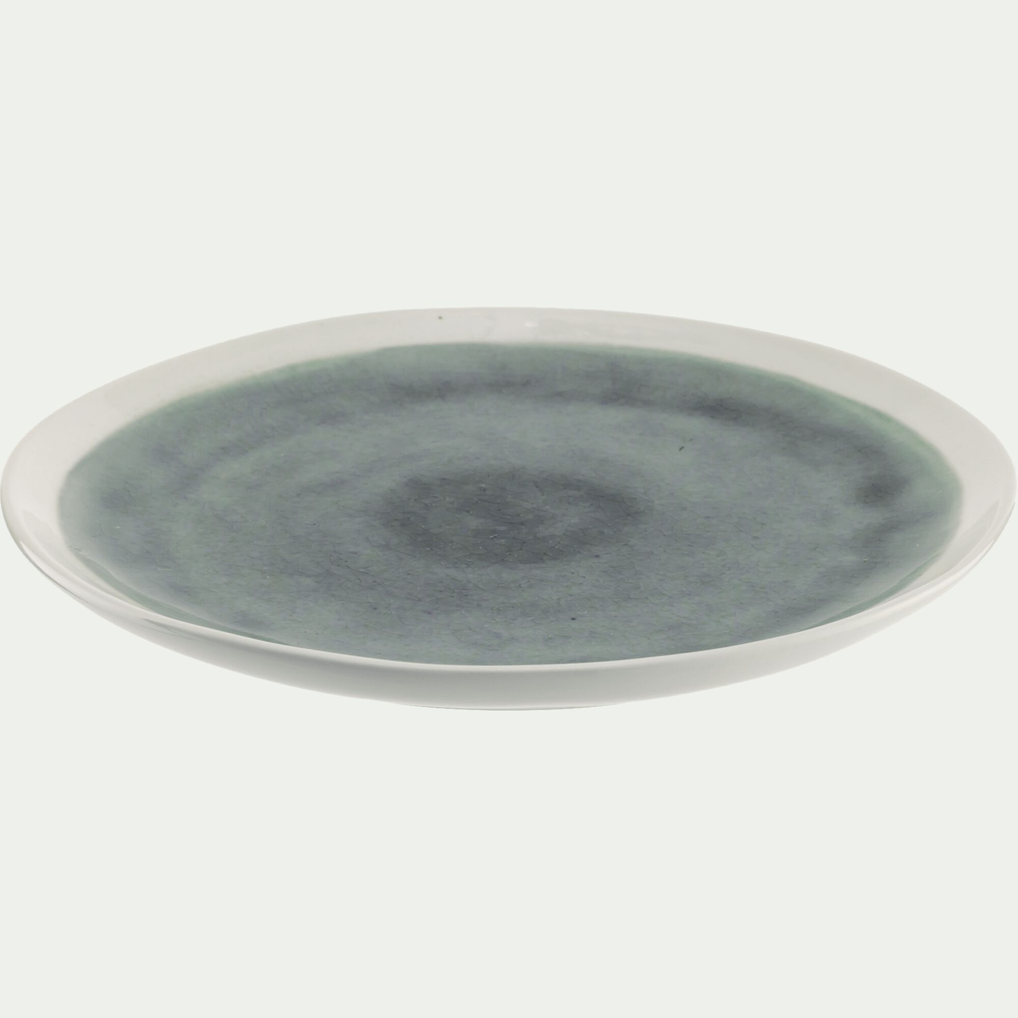 LAGON - Assiette à dessert en grès D20,5cm - bleu autan