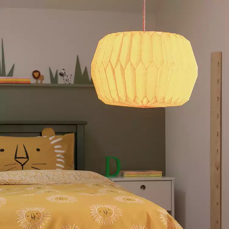 Habitat Kids Yellow Paper Easy Fit Lampshade - 37cm