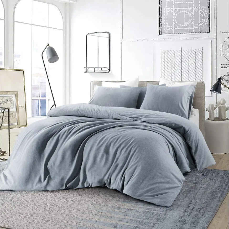 Papillon dekbedovertrek Brienz flanel - 140x200/220cm - Blauw