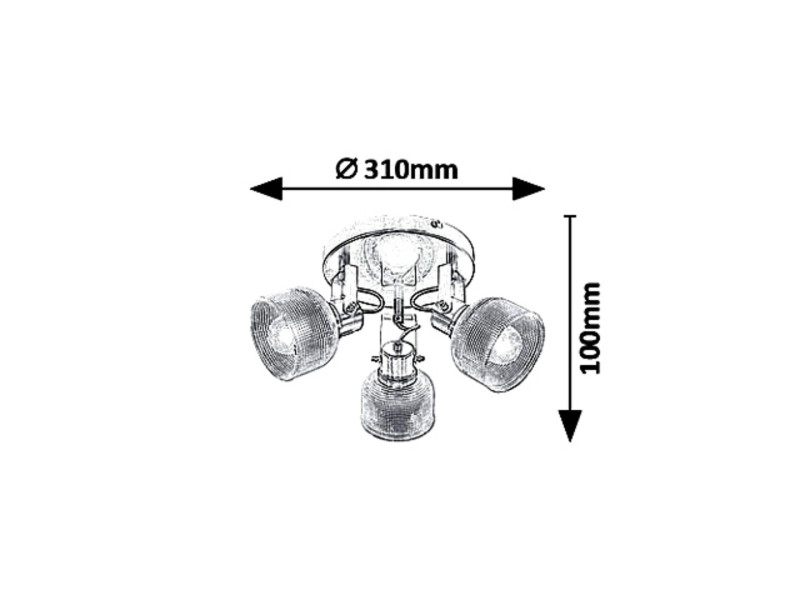 Lampa sufitowa chrom satynowany Francis 3xE14x15W Rabalux