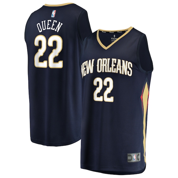 Derik Queen New Orleans Pelicans  Fast Break Replica Jersey - Navy - Icon Edition