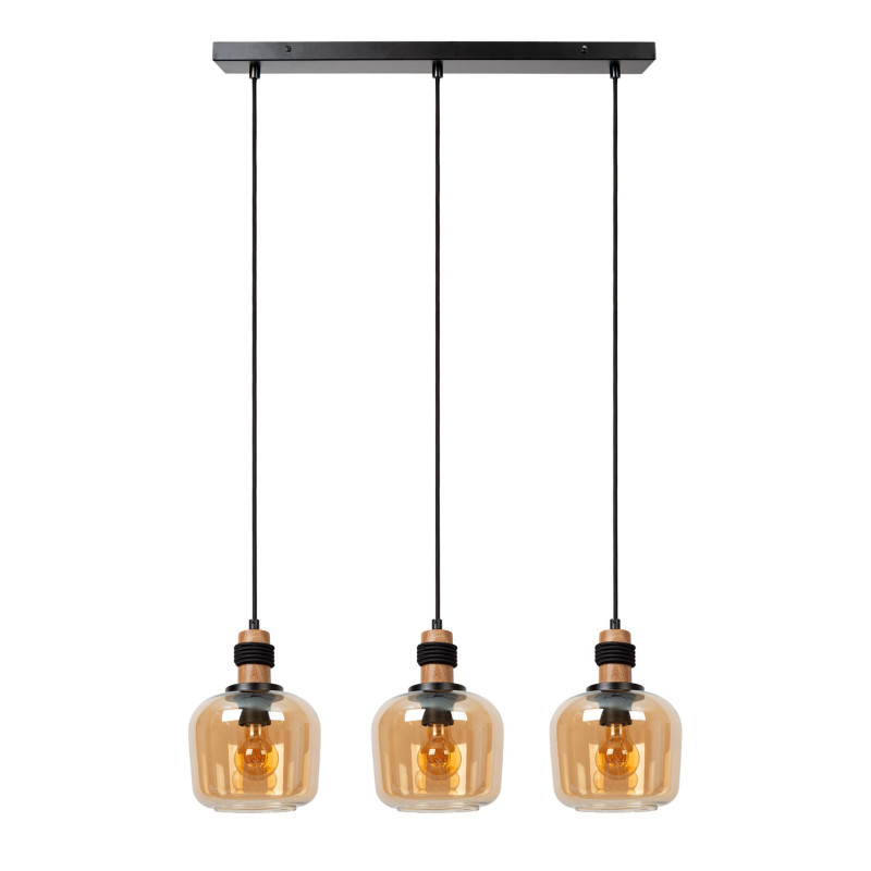 Suspension Ilona ambre E27 3 x 40 W LUCIDE