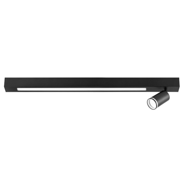 Lampa sufitowa czarna PARIS 2xGU10x12W wym: 19x80x6 cm Polux