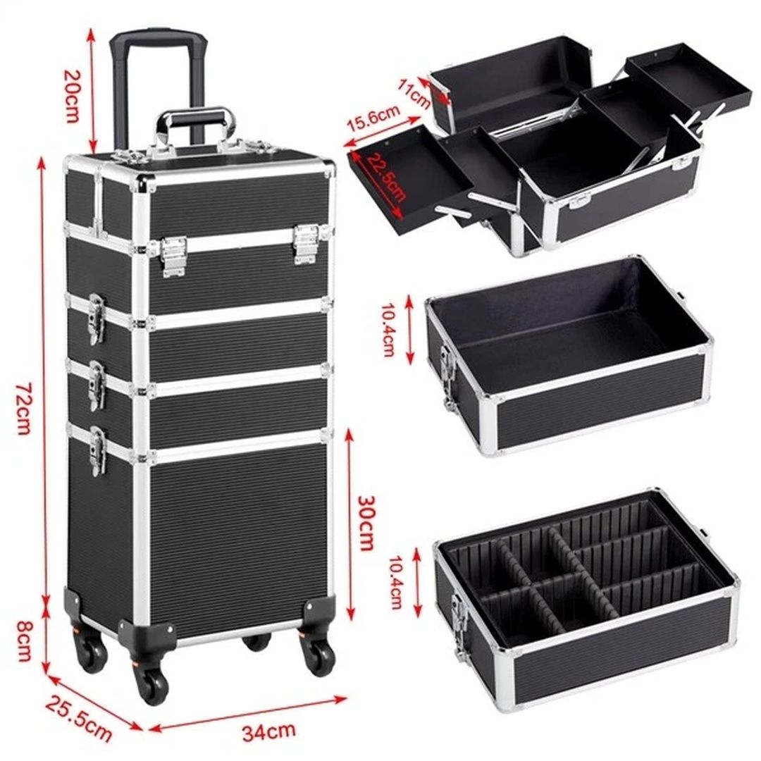 EONLION Makeup Train Case 4 in 1 Trolley