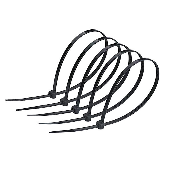 Colliers de serrage colliers de câblage sans halogène 3,6 x 200 mm noirs UV EDO777792 lot de 100 pcs