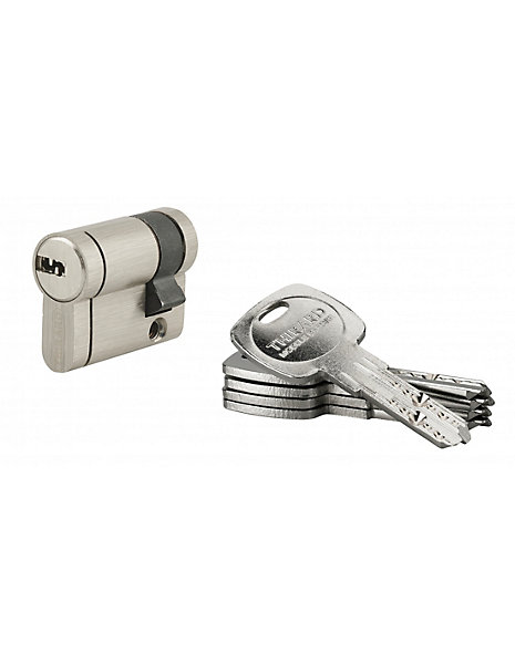 Demi-cylindre de serrure Trafic 12, 30x10mm, laiton, anti-arrachement, anti-perçage, anti-casse, 5 clés - THIRARD