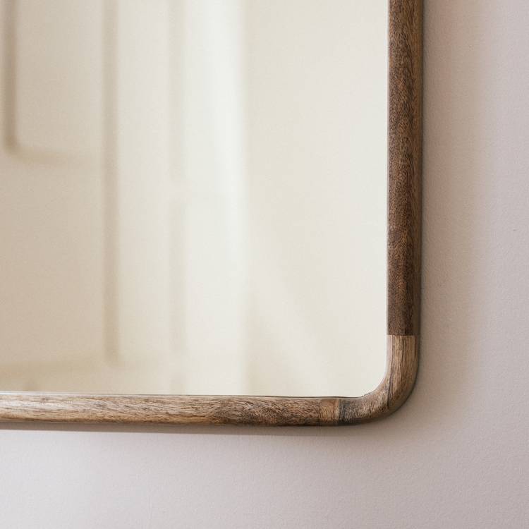 Habitat Mango Wood Wall Mirror - 70x50cm
