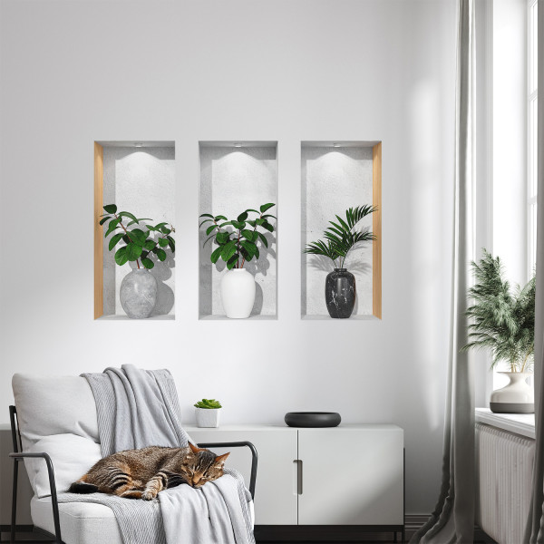 Naklejka dziura 3D okno krajobraz efekt w ścianie 60x37