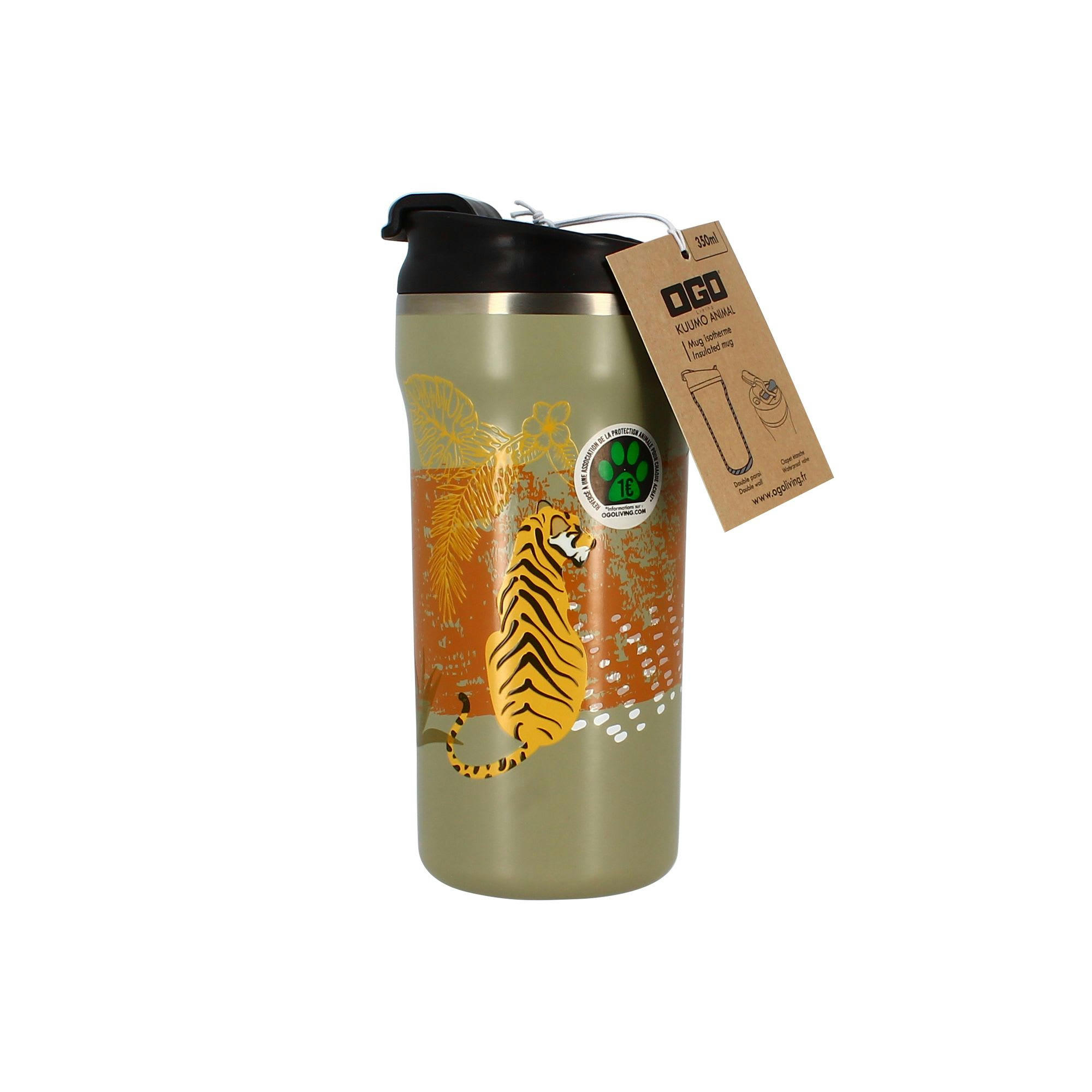 TIGRE - Mug isotherme 350ml motif tigre