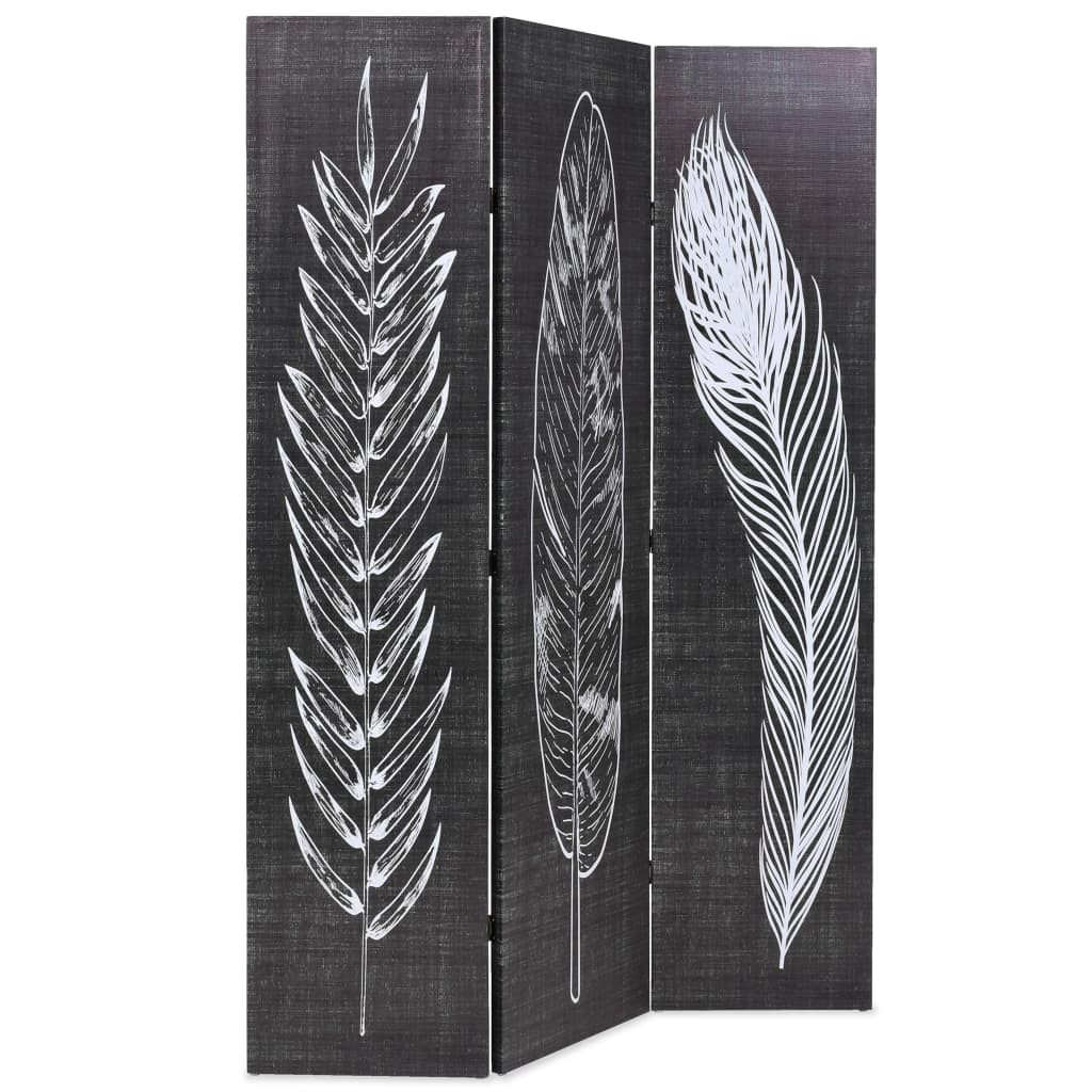 Parawan Składany Dekoracyjny Parawan Panelowy Motyw Piór 120x170 cm