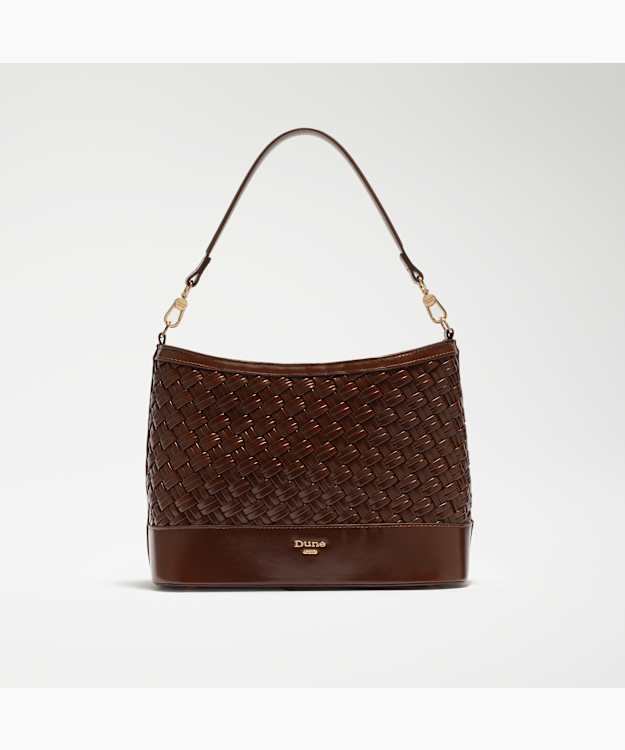 Delphina Brown - Woven Shoulder Bag