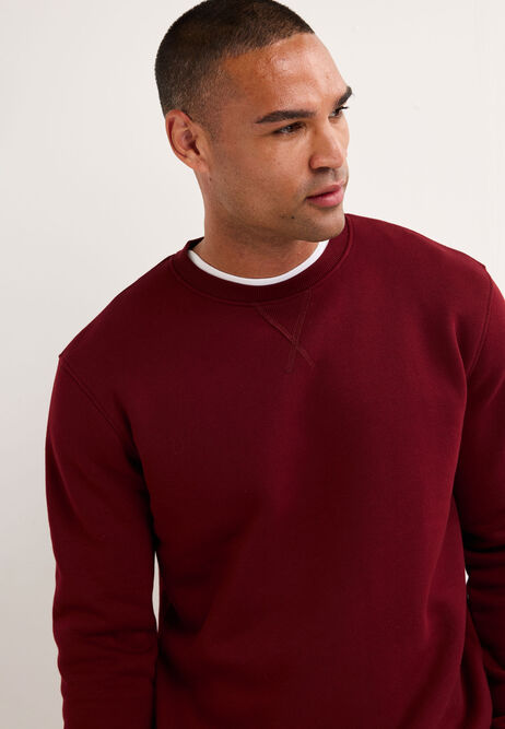Mens Red Cotton Rich Sweatshirt