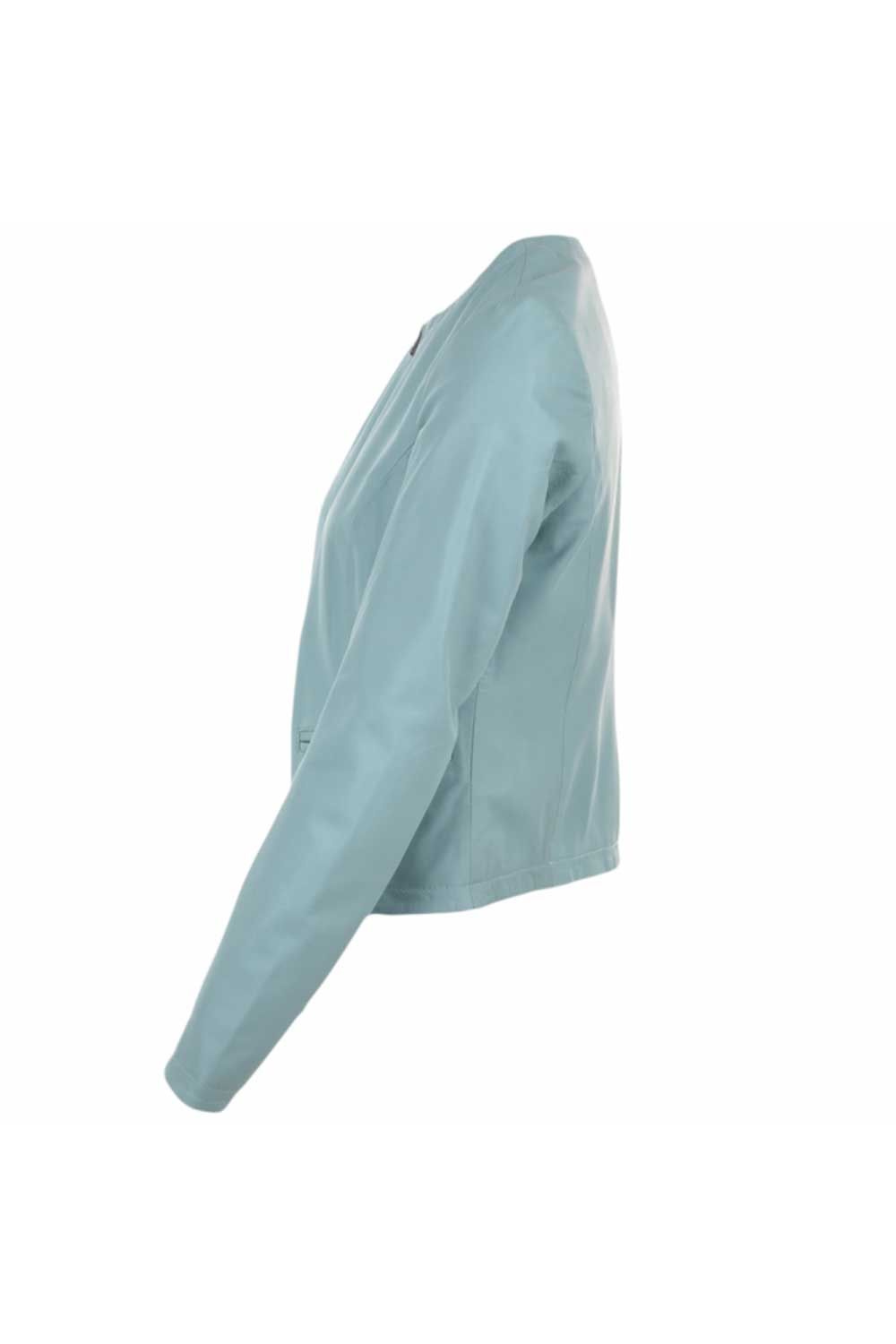 Ashwood Leather "Ethel" Real Leather Collarless Jacket