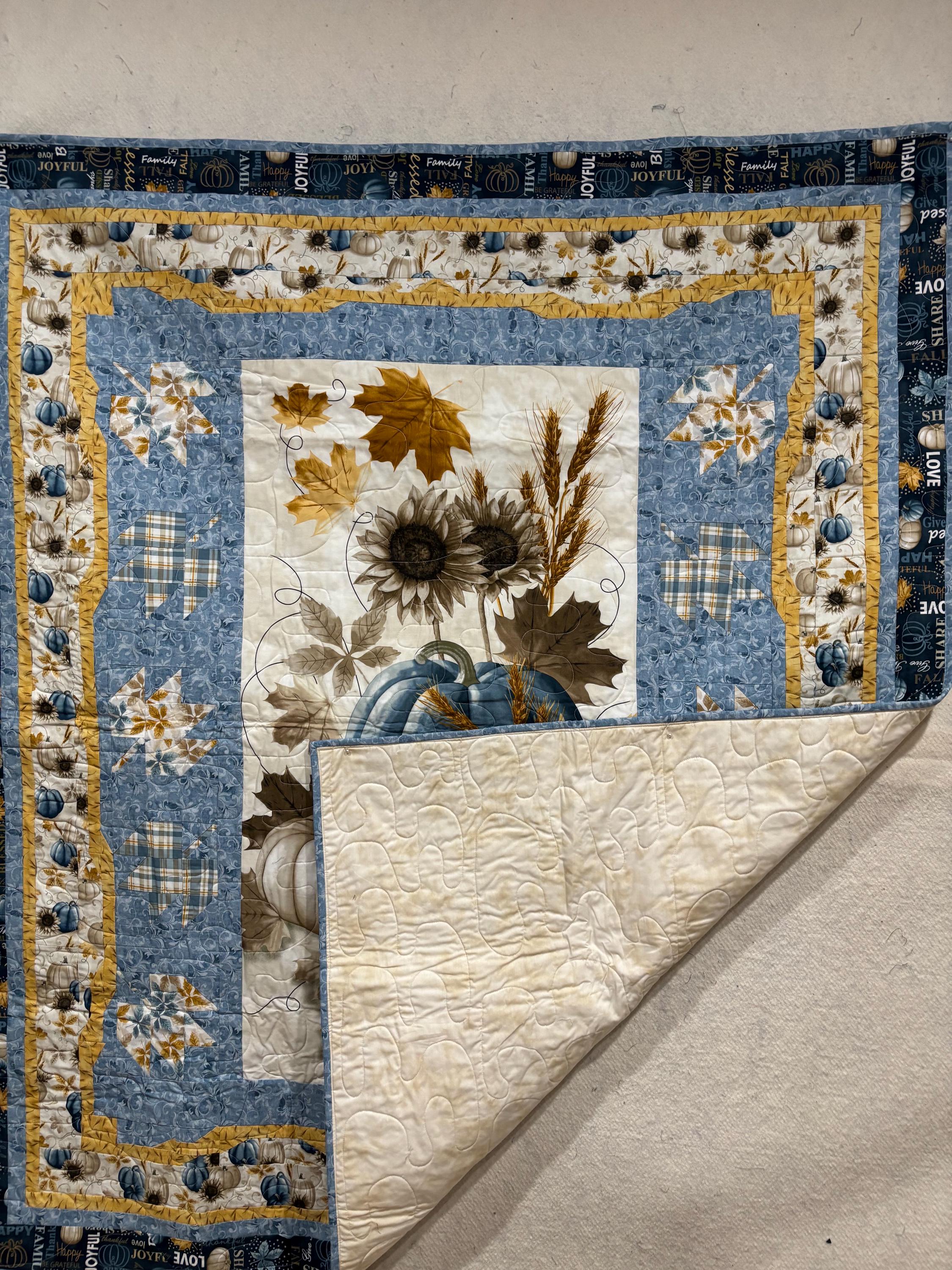 Fall Leaves and Pumpkins Quilt