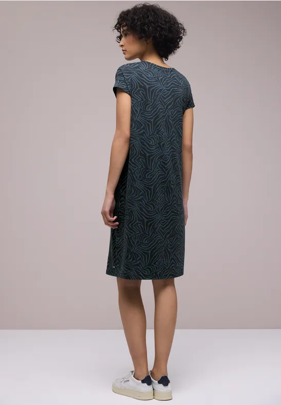 Knielanges Kleid aus Jersey mit Print