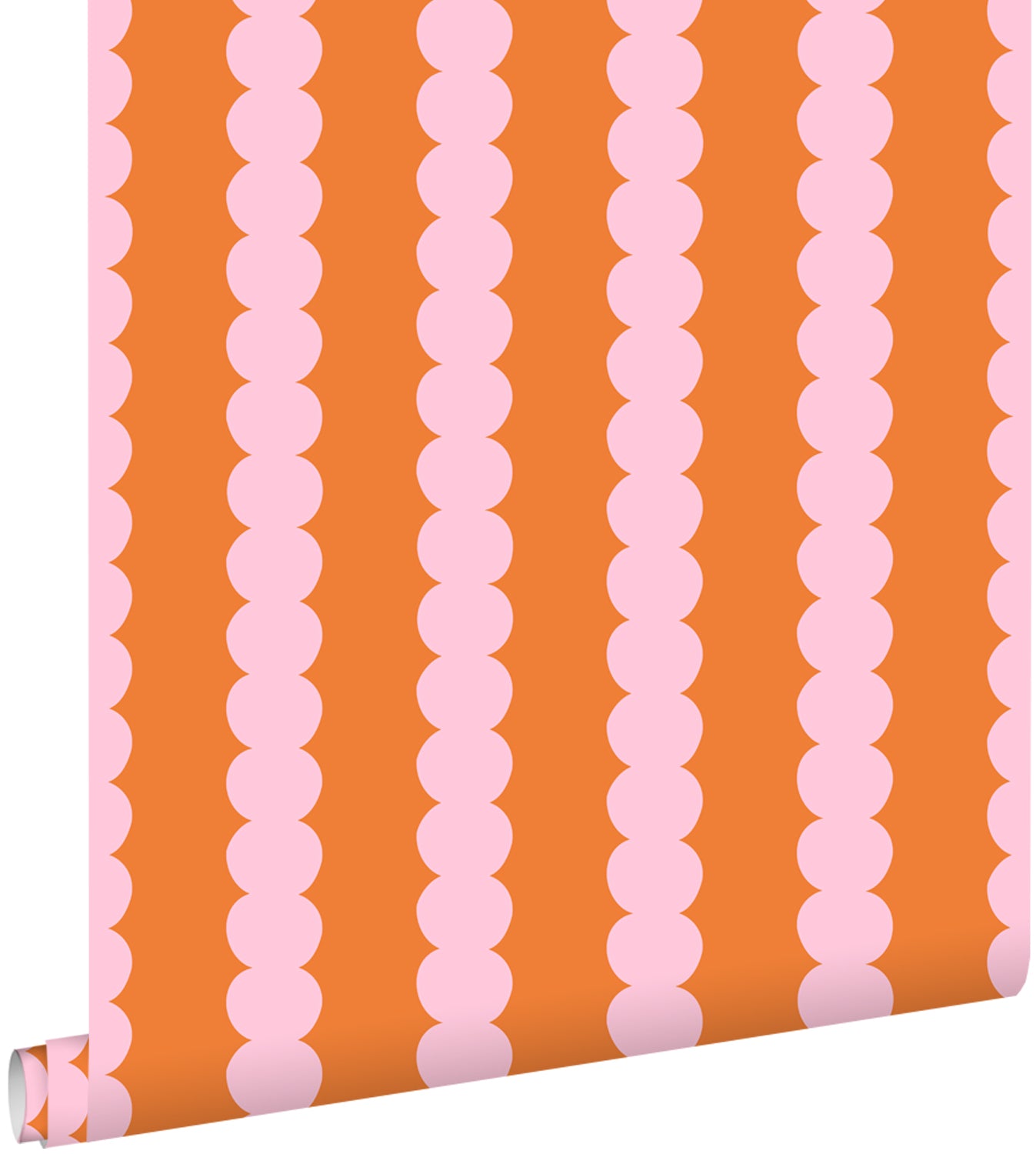 ESTAhome behang grafische print roze en oranje - 50 x 900 cm - 131748