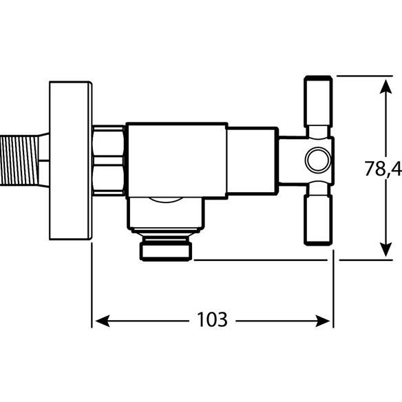 Duscharmatur »TRATTO«, Messing, glänzend, ½
