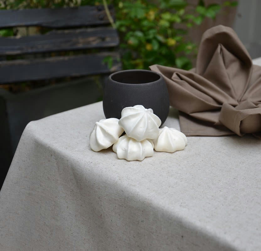 LIN - Nappe enduite ronde 160 x 160 cm beige