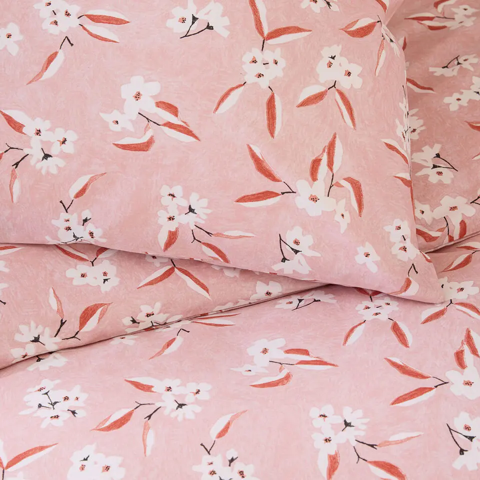 Walra - Dekbedovertrek Floral Fusion - 240x220 cm - Roze
