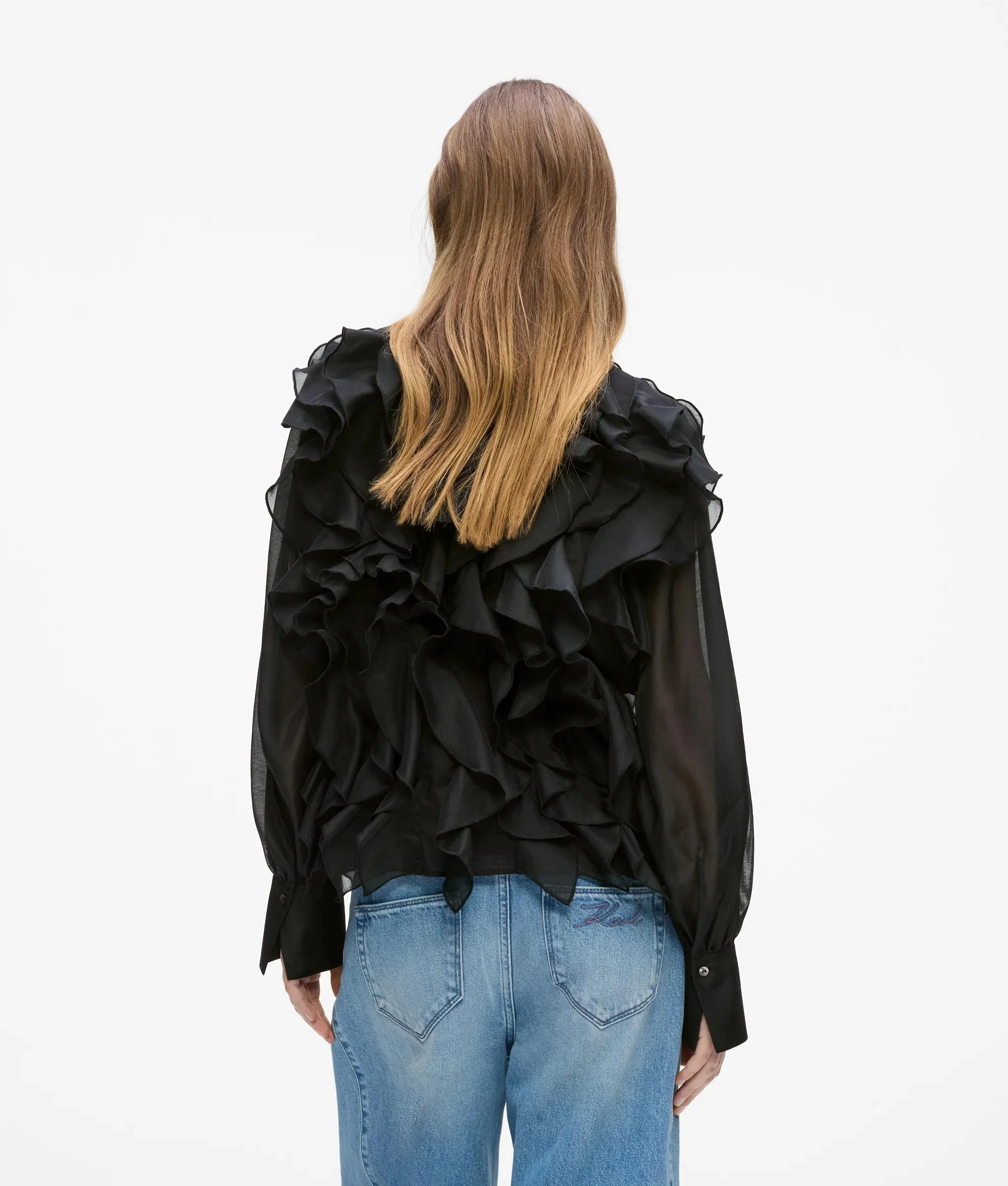 Chemisier à volants en organza