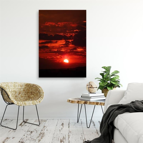Feeby Obraz na płótnie, Czerwony zachód słońca 40x60