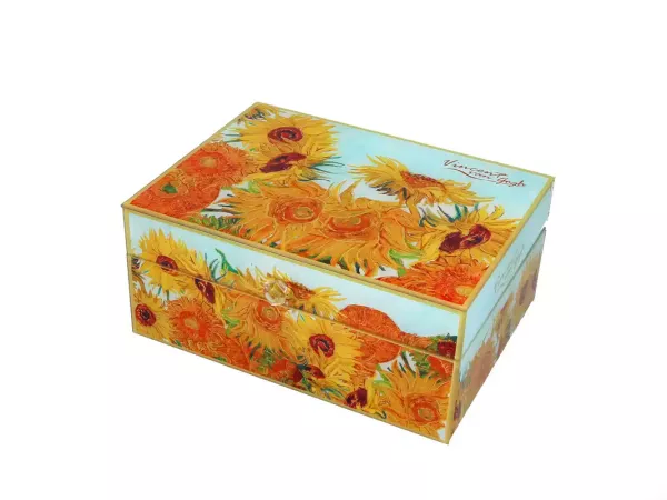 Szkatułka szlana na biżuterię 15 cm Carmani - V. van Gogh, Słoneczniki 33.195-9011