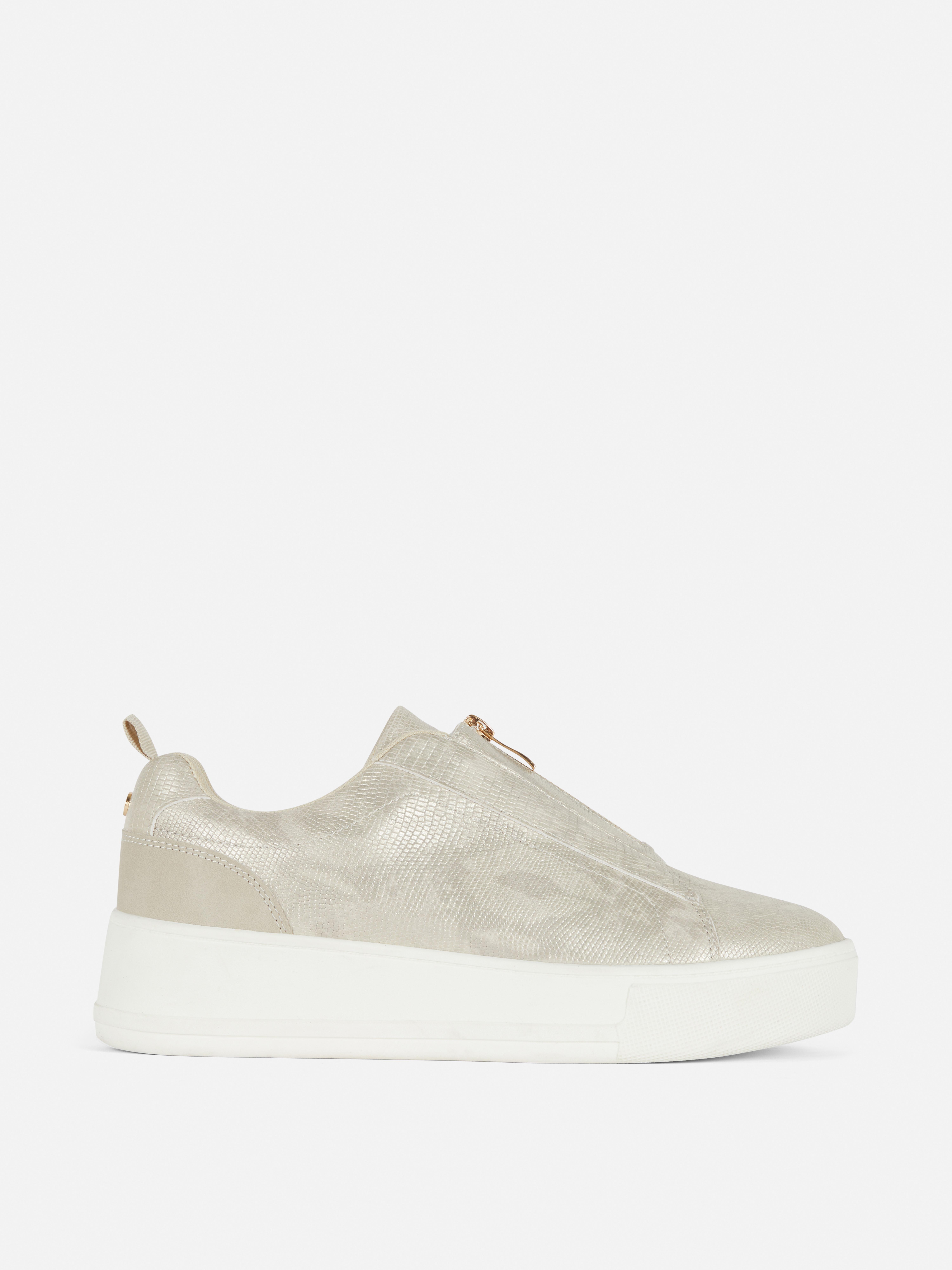 Flatform Zip Detail Sneakers