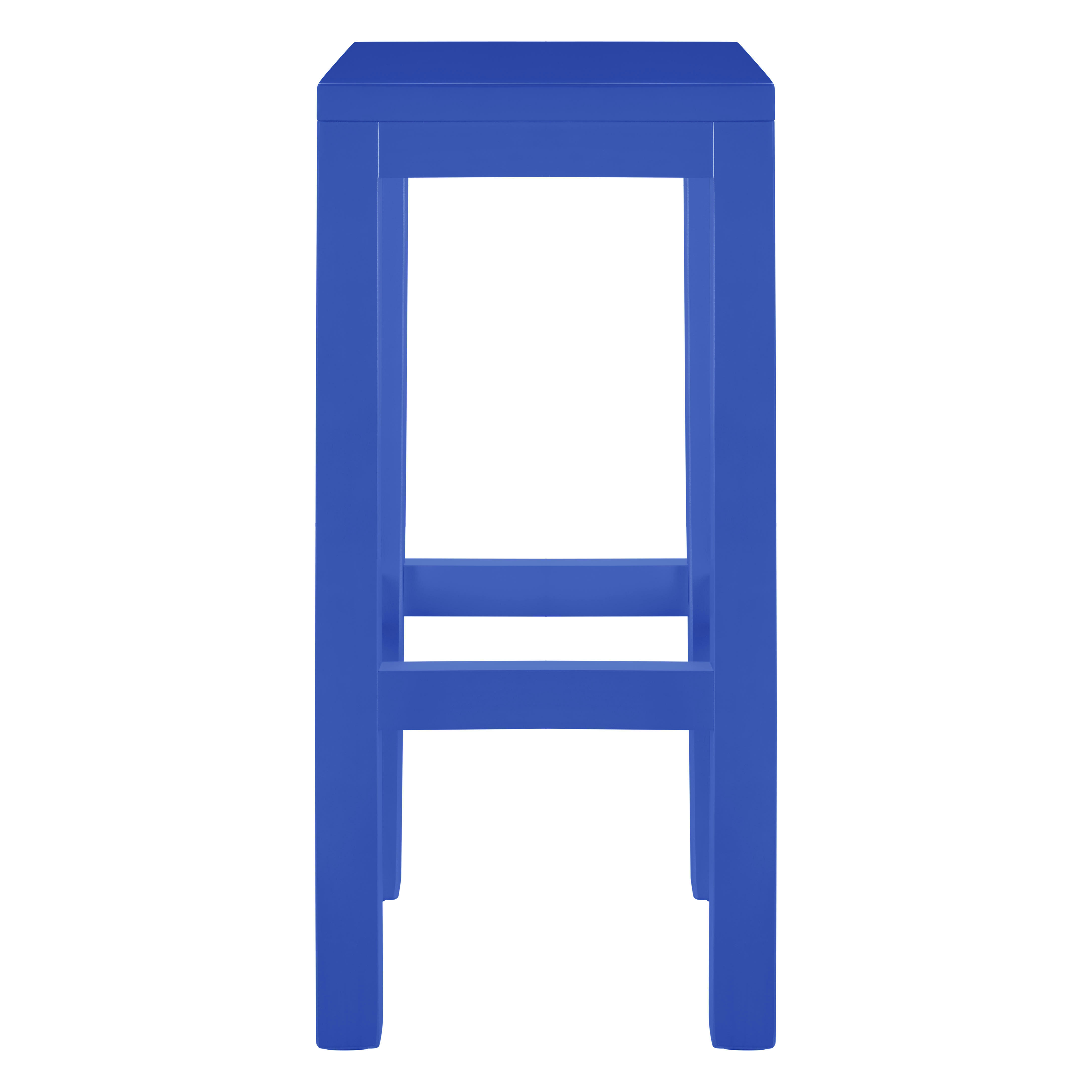 BLOCKIE-AXEL - Set 2 tabourets laqués en pin 75cm bleu Prusse