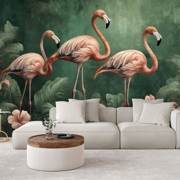 Feeby Fototapeta Flamingi Zwierzęta dżungli