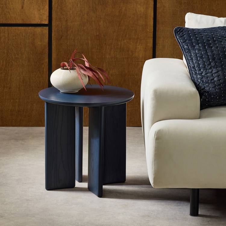 Habitat Lason Round Side Table - Blue