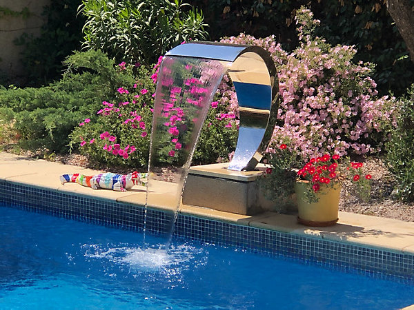 Cascade pour piscine au sel chlore INOX 316 Cobra Hauteur 80cm ZENLYS
