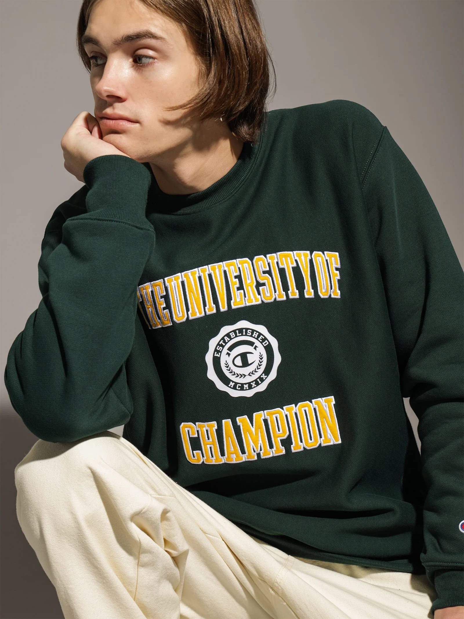 Reverse Weave Champion Uni Crewneck