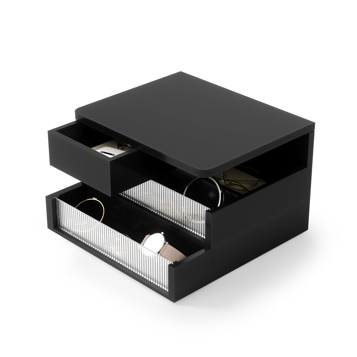 Umbra opbergdoos Malibu - 24 x 24 x 15 cm - zwart