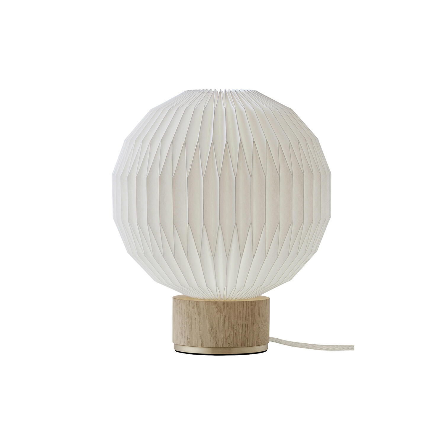 Le Klint 375 bordlampe med standardsk&aelig;rm, lys eg